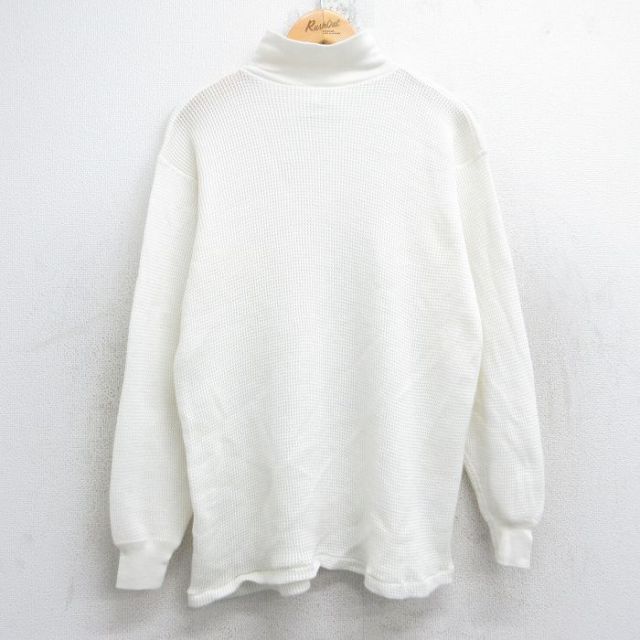 XL★古着 長袖 ビンテージ サーマル Tシャツ メンズ 00年代 00s ミリタリー CWU-44/P 無地 大きいサイズ モックネック ハイネック USA製 白 ホワイト 25oct27 中古