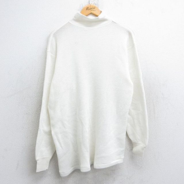 XL★古着 長袖 ビンテージ サーマル Tシャツ メンズ 00年代 00s ミリタリー CWU-44/P 無地 大きいサイズ モックネック ハイネック USA製 白 ホワイト 25oct27 中古