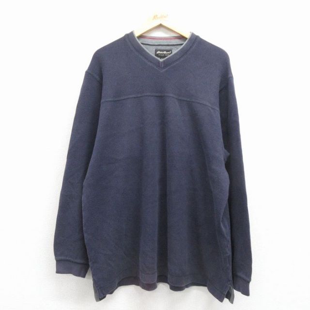 【50%OFF】エディーバウアー 00s 長袖トップス ネイビー XL | 古着