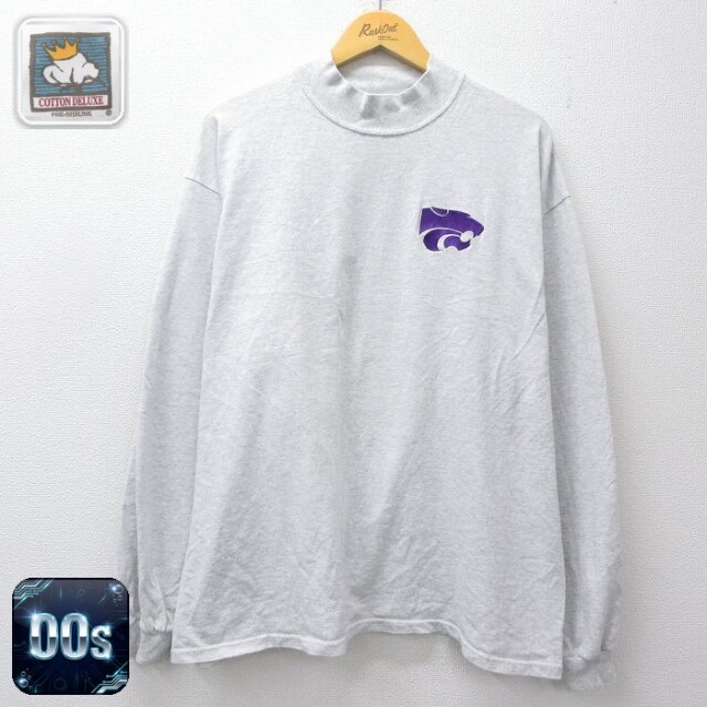 00s 長袖Tシャツ カンザスステートワイルドキャッツ グレー XL | 古着