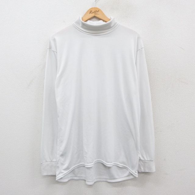 【50%OFF】80s 長袖Tシャツ ハイネック ホワイト XL | 古着