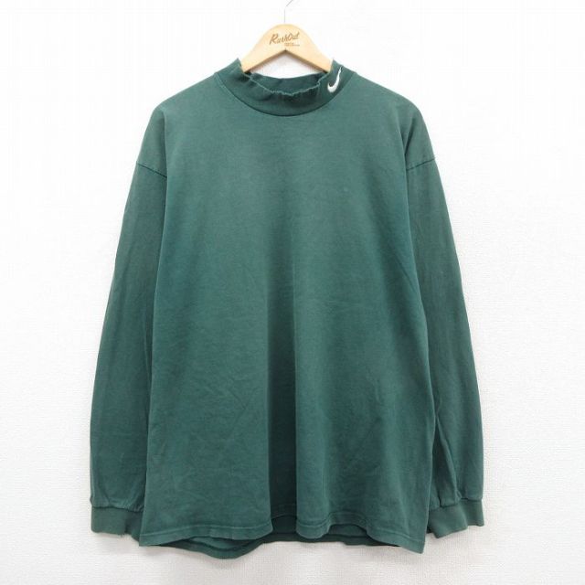 【20%OFF】ナイキ 90s 長袖Tシャツ ワンポイント グリーン XL | 古着