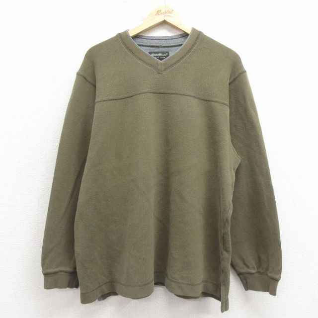 【20%OFF】エディーバウアー 長袖Tシャツ グリーン XL | 古着