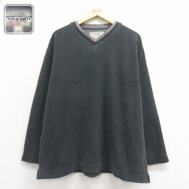 STEVE&BARRYS 長袖Tシャツ ブラック XL | 古着