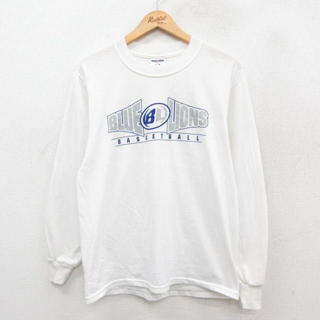 【20%OFF】ジャージーズ 00s 長袖Tシャツ BLUE LIONS ホワイト M | 古着