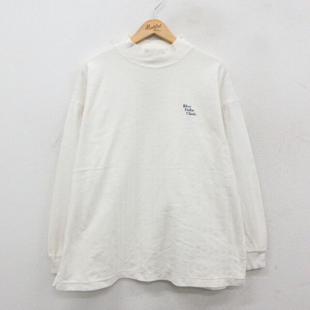 90s 長袖Tシャツ Silver ホワイト XL | 古着