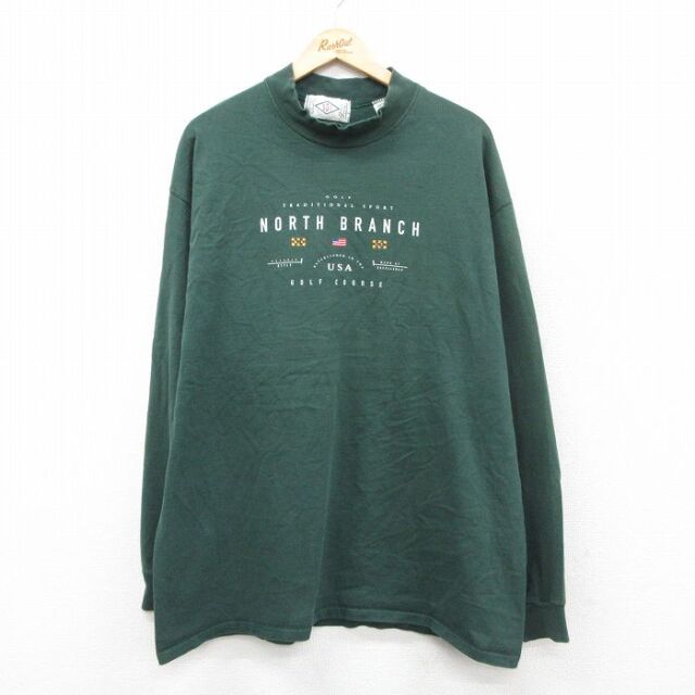 【20%OFF】90s 長袖Tシャツ NORTH BRANCH グリーン XL | 古着