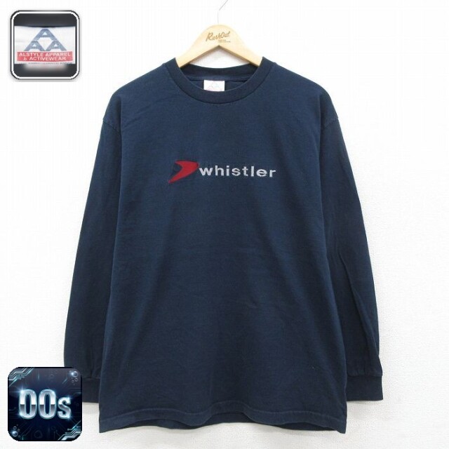 00s 長袖Tシャツ whistler ネイビー M | 古着