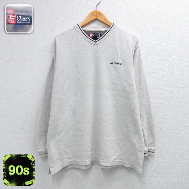 ラルフローレン 90s 長袖Tシャツ ワンポイントロゴ ホワイト XL | 古着
