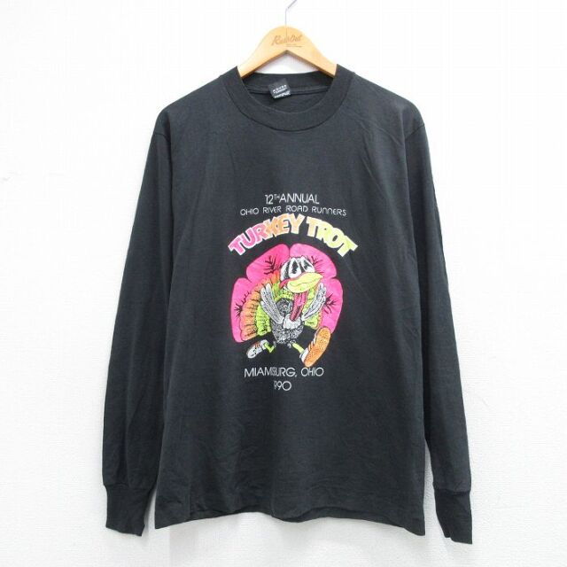 【20%OFF】スクリーンスターズ 90s 長袖Tシャツ ターキー ブラック M | 古着