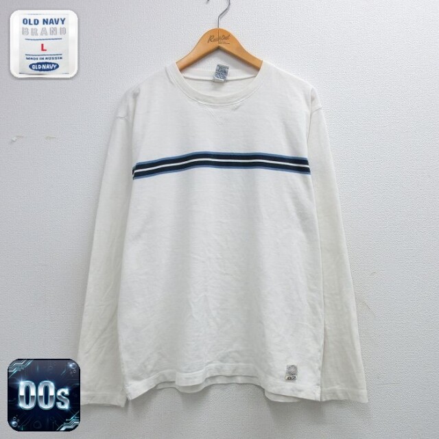 【50%OFF】オールドネイビー 00s 長袖Tシャツ ホワイト XL | 古着