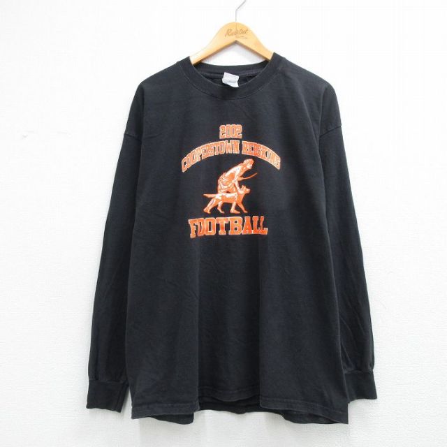 【20%OFF】00s 長袖Tシャツ フットボール ブラック XL | 古着