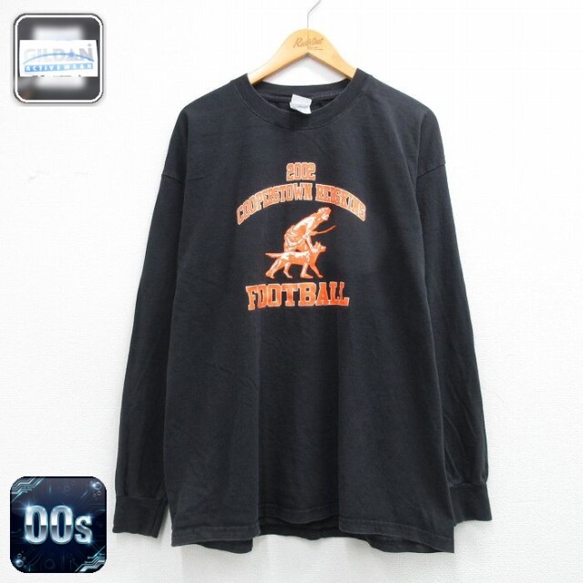 00s 長袖Tシャツ フットボール ブラック XL | 古着