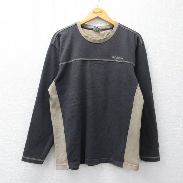 【20%OFF】コロンビア 00s 長袖Tシャツ ワンポイントロゴ グレー XL | 古着