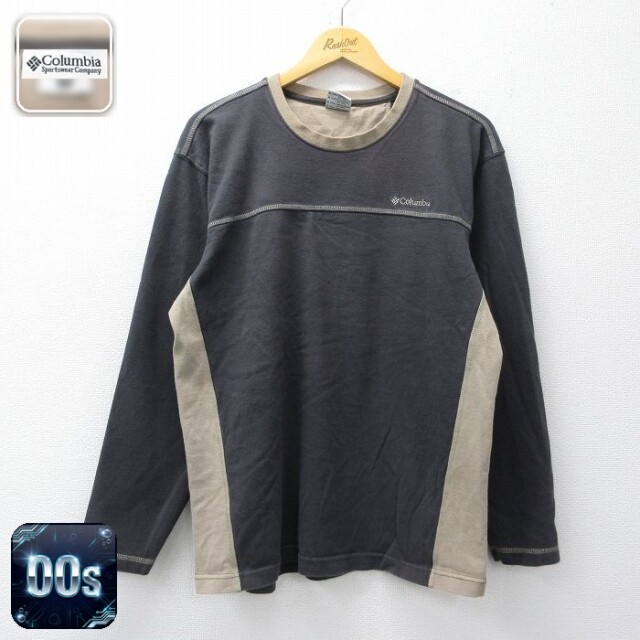 【50%OFF】コロンビア 00s 長袖Tシャツ ワンポイントロゴ グレー XL | 古着