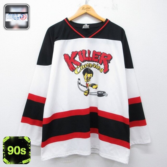 90s 長袖Tシャツ ルーニーテューンズ ホワイト XL | 古着
