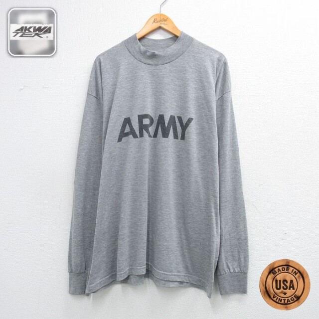 【50%OFF】グレー霜降り ミリタリーTシャツ リフレクター XL | 古着
