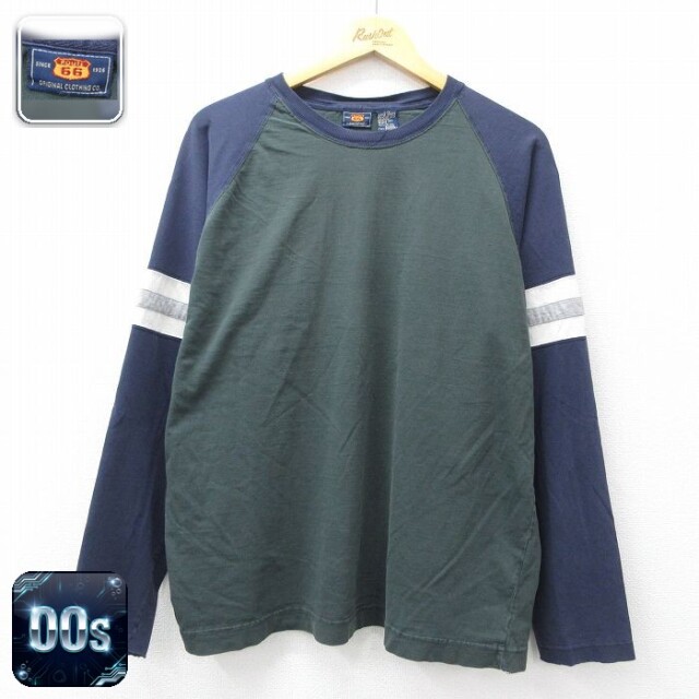 ルート66 00s 長袖Tシャツ ラグラン グリーン XL | 古着