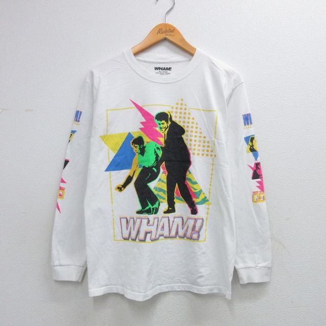 【20%OFF】90s 長袖Tシャツ WHAM! ホワイト M | 古着