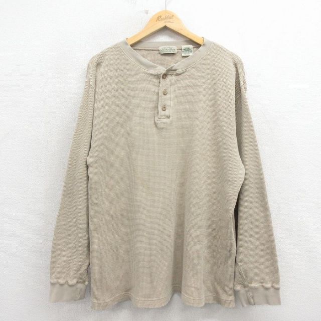 セントジョンズベイ 00s 長袖Tシャツ ヘンリーネック ベージュ メンズXL相当 | 古着