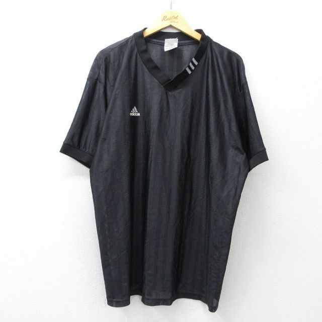 アディダス 90s 半袖Tシャツ ワンポイントロゴ ブラック メンズXL相当 | 古着