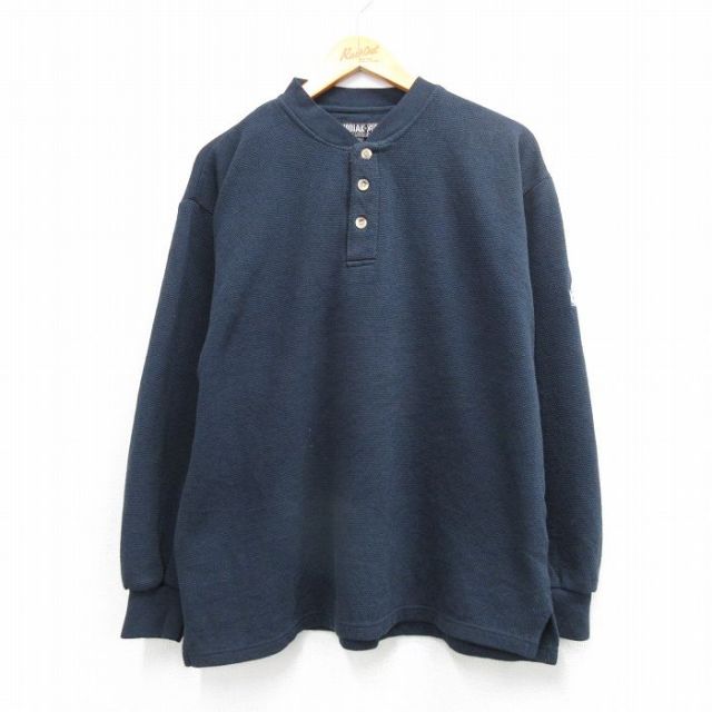 KODIAK 長袖Tシャツ ヘンリーネック ブラック メンズXL相当 | 古着