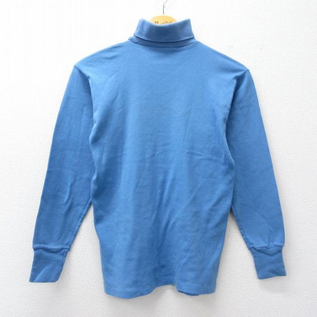 90s 長袖Tシャツ タートルネック ネイビー メンズS相当 | 古着