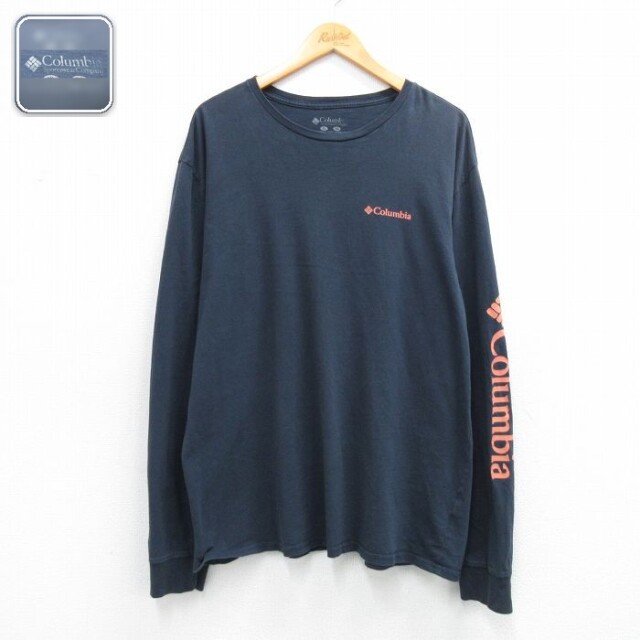 【20%OFF】コロンビア 長袖Tシャツ ビッグロゴ ブラック メンズXL相当 | 古着