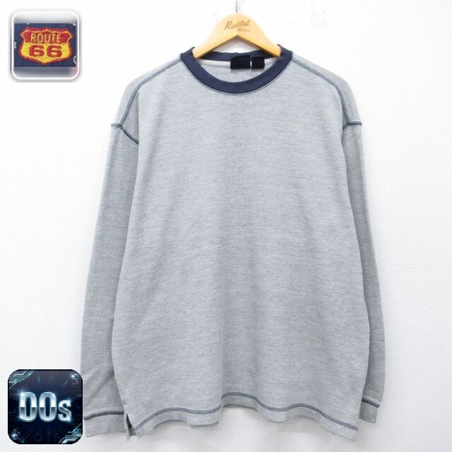 ルート66 00s 長袖Tシャツ グレー メンズXL相当 | 古着