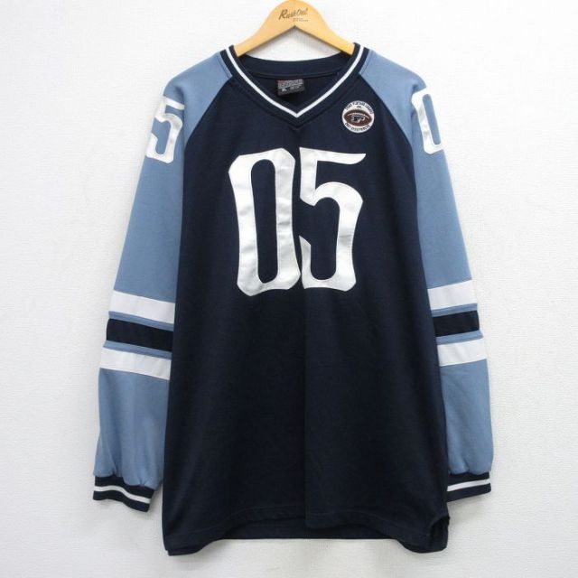 フブ 00s 長袖Tシャツ ネイビー メンズXL相当 | 古着