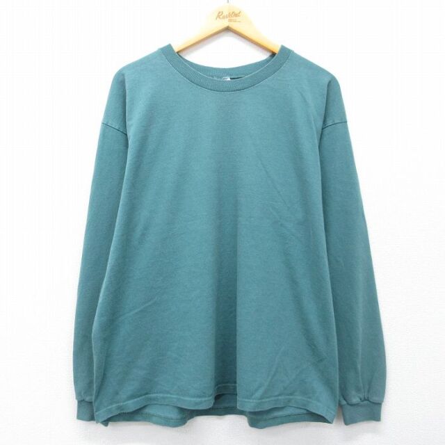 00s 長袖Tシャツ グリーン メンズXL相当 | 古着
