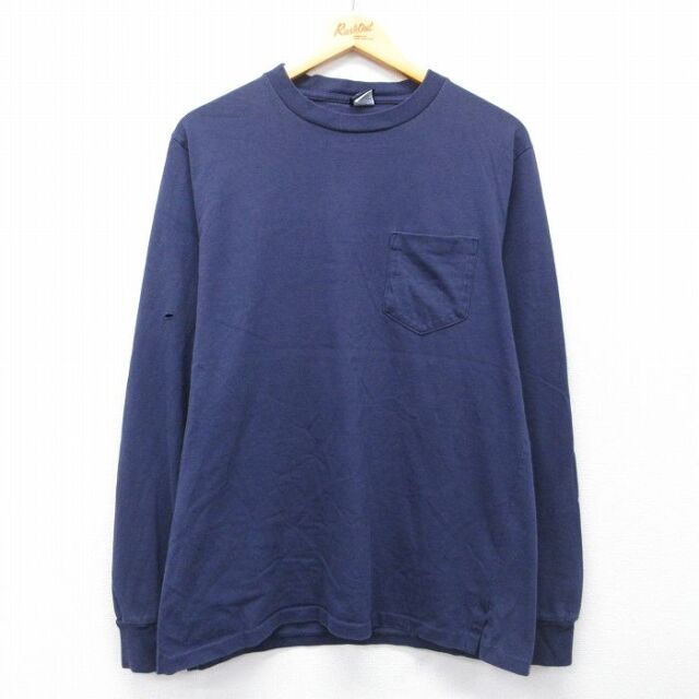 古着 ビンテージ 90s 光沢 ネイビー ブルー  オーバーサイズ 長袖シャツ 古着 ビンテージ 90s 光沢 ネイビー ブルー オーバーサイズ 長袖シャツ