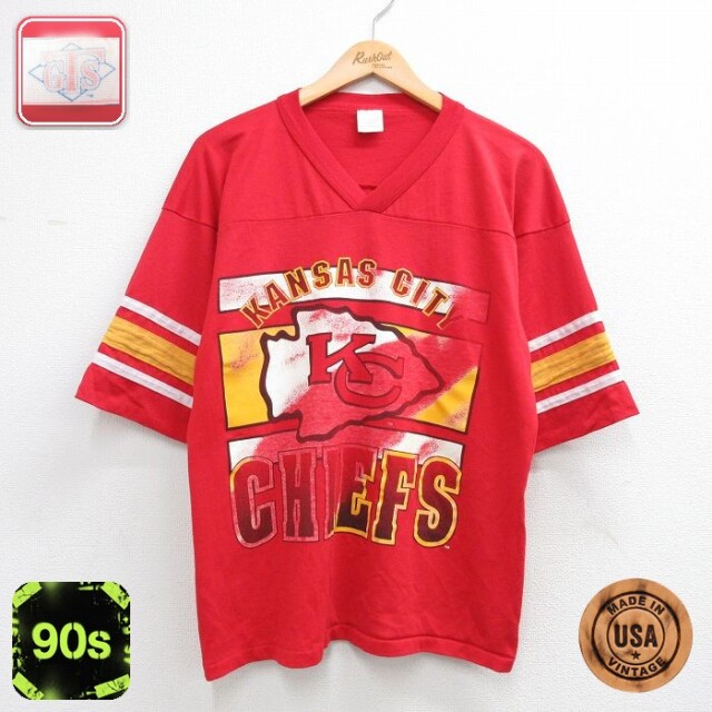 【20%OFF】NFL カンザスシティチーフス 90s 半袖Tシャツ アメフト レッド メンズL相当 | 古着