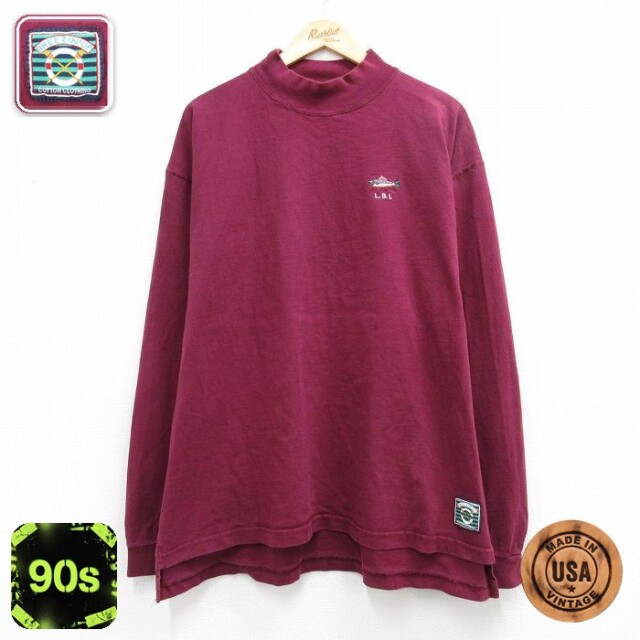 【20%OFF】LBI 90s 長袖Tシャツ 魚 バーガンディ メンズXL相当 | 古着