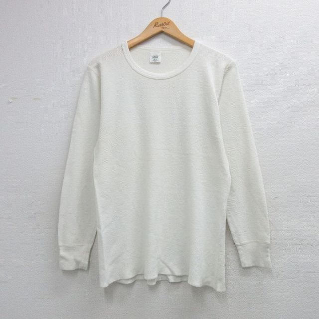 デュオフォールド 90s 長袖Tシャツ 無地 ホワイト メンズL相当 | 古着