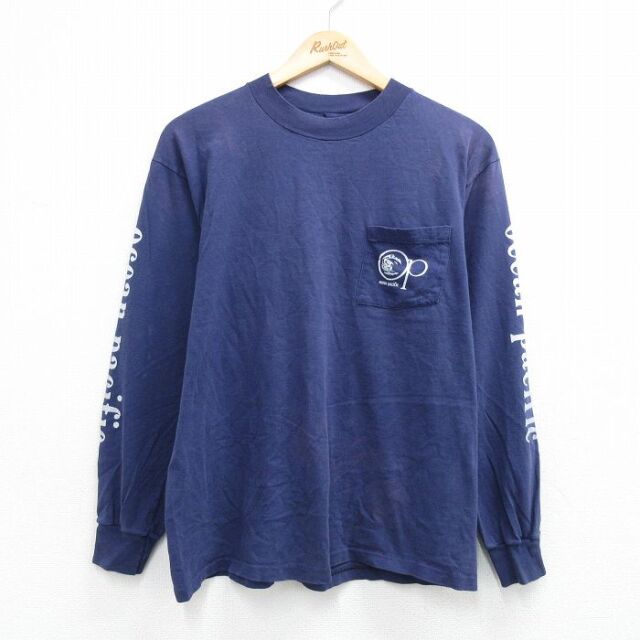 古着通販 L☆古着 オーシャンパシフィック OP 長袖 ビンテージ Tシャツ