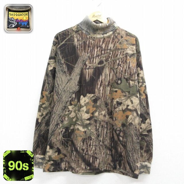 90s 長袖Tシャツ 迷彩 ブラウン メンズXL相当 | 古着