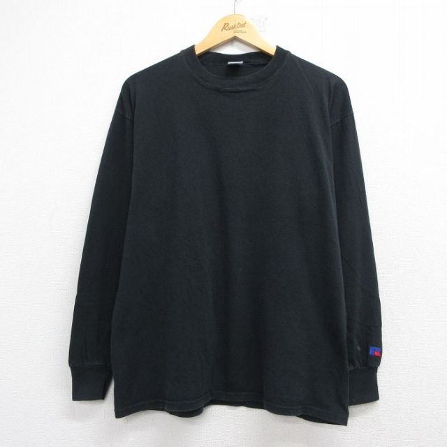 古着通販 L☆古着 ラッセル 長袖 ビンテージ Tシャツ メンズ 80年代