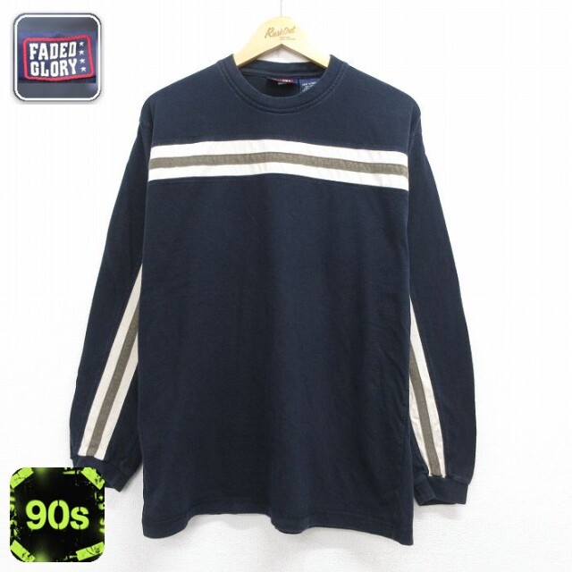 FADED GLORY 90s 長袖Tシャツ ネイビー メンズL相当 | 古着