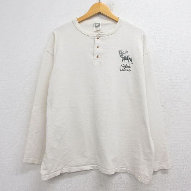 古着通販 XL☆古着 長袖 ビンテージ Tシャツ メンズ 90年代 90s シカ