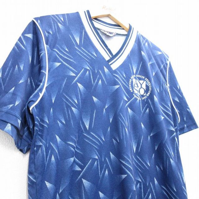 古着通販 M☆古着 半袖 ビンテージ サッカー Tシャツ メンズ 90年代