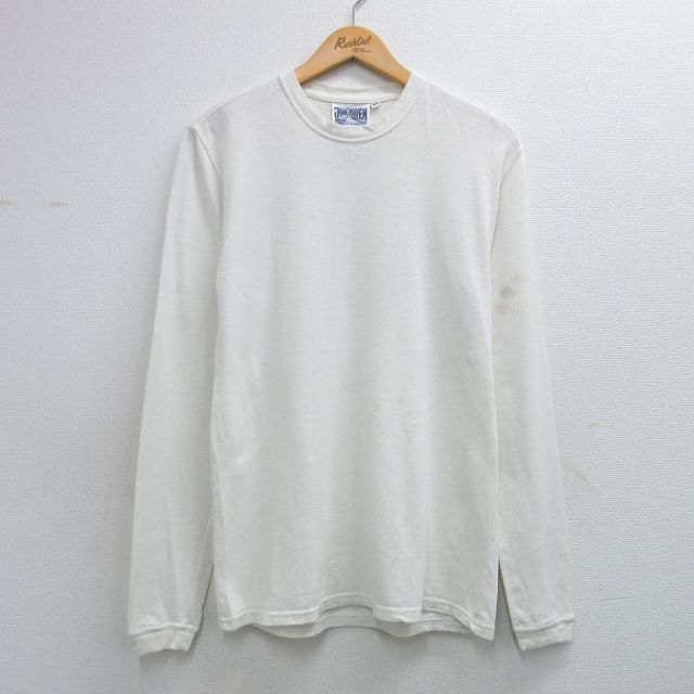 90s 長袖Tシャツ ホワイト メンズM相当 | 古着