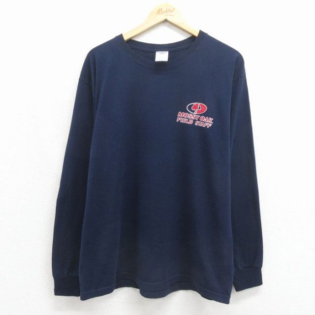 ジャージーズ 00s 長袖Tシャツ モッシーオーク ネイビー メンズXL相当 | 古着