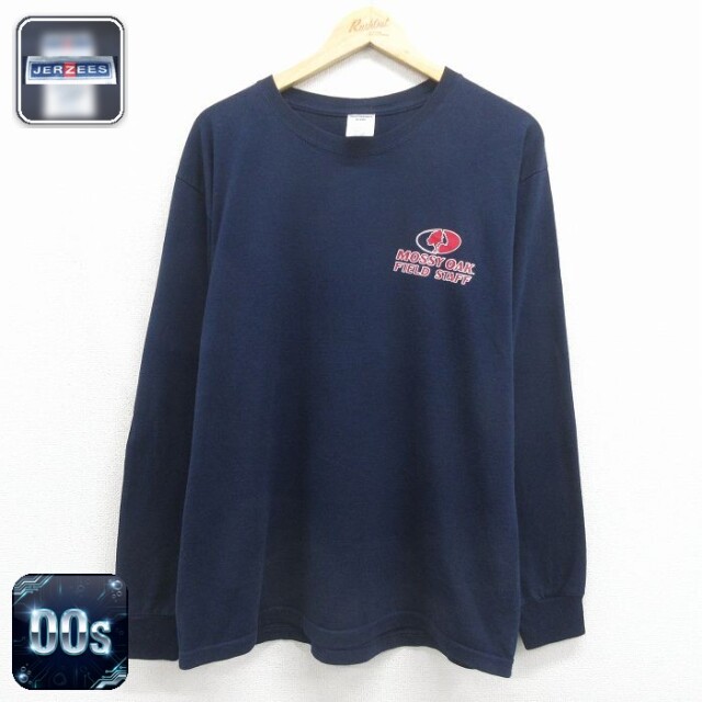 ジャージーズ 00s 長袖Tシャツ モッシーオーク ネイビー メンズXL相当 | 古着