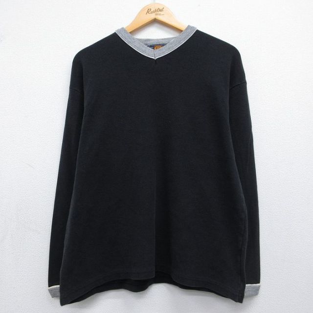 00s 長袖Tシャツ ブラック メンズXL相当 | 古着
