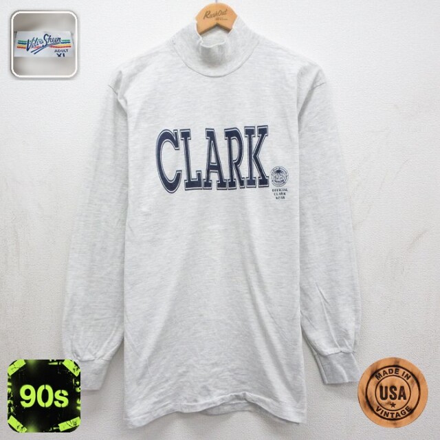 90s 長袖Tシャツ CLARK グレー メンズL相当 | 古着
