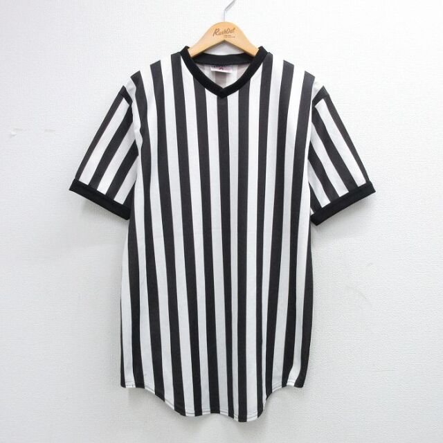 90s 半袖Tシャツ ストライプ ブラック メンズL相当 | 古着