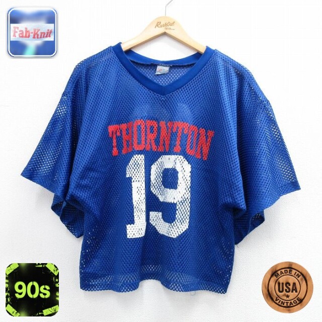 90s 半袖Tシャツ THORNTON 19 ブルー メンズL相当 | 古着