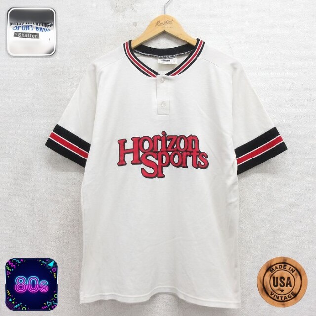 80s 半袖Tシャツ Horizon ラグラン ホワイト メンズL相当 | 古着