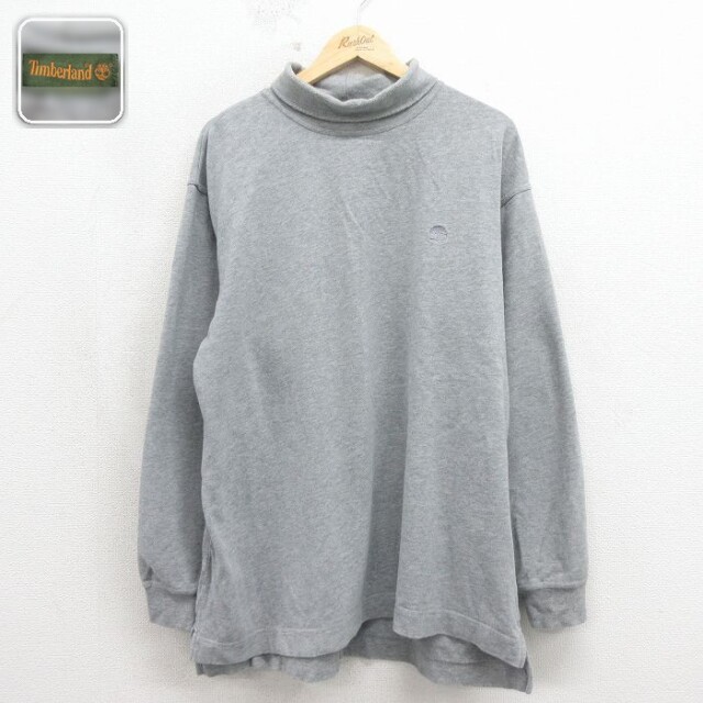 【20%OFF】ティンバーランド 長袖Tシャツ ワンポイントロゴ グレー メンズXL相当 | 古着
